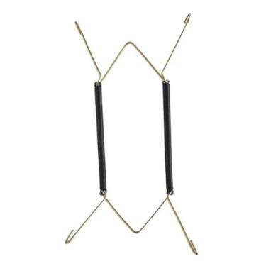 Imagem de Suporte de Parede para Pratos Decorativos em Alumínio, Gancho com Mola, 11-45cm, para Pires, Pratos de Mesa, Bolo e Tabuleiro, Preto/Prata/Dourado