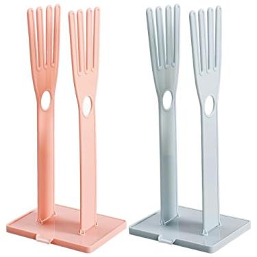 Imagem de LUMINFLY Secador de luvas removível de 2 peças, suporte de luva em forma de mão para luvas de cozinha, bolsas e toalhas, 15 x 12 x 34 cm