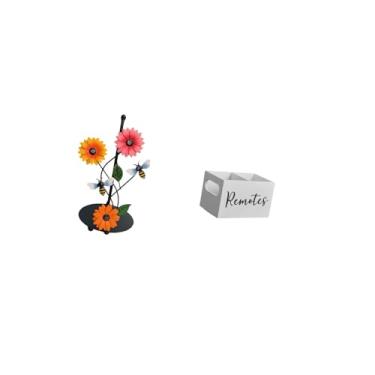 Imagem de Fenteer Dispensador de Papel Toalha com Suporte Vertical Antiderrapante E Controle Remoto, com Design Retrô em Madeira E Duas Compartimentos, Ideal para Mesa