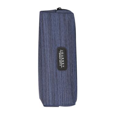 Imagem de Estojo para lápis, tecido Oxford, design minimalista, 21x9cm, listrado