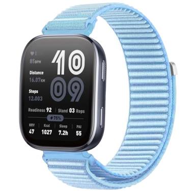 Imagem de ZOCOVIN Pulseira de relógio de nylon de 22 mm compatível com Amazfit Bip 6/Bip 5, pulseiras de substituição esportivas macias para Amazfit GTR 4/GTR 3/GTR 3 Pro/GTR 2/2e/Balance/Cheetah Pro, mulheres