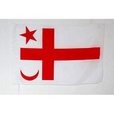 Imagem de AZ FLAG Mi'Kmaq People Flag 3' x 5' for a Pole - Micmac Flags 90 x 150 cm - Banner 3x1,5 m com furo