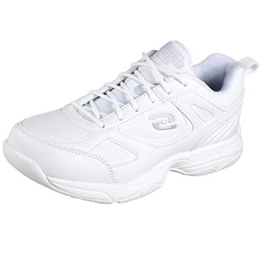 Imagem de Skechers Work Relaxed Fit: Dighton Bricelyn SR Tênis feminino, Branco e ouro, 43 EU