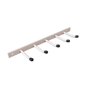 Imagem de Kit 2 Suportes de Parede Organizador para Vassouras e Rodos 10 Lugares Branco - NV812