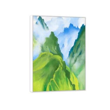 Imagem de BMZFYBS Georgia O'Keeffe famosa arte de parede impressões em tela pronto para pendurar - cascata - quadro branco para decoração de sala de estar 70 x 100 cm 27 x 39 pol