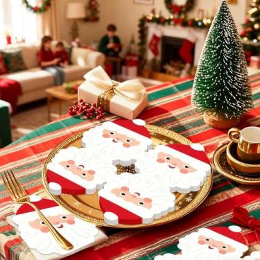 Imagem de 20 guardanapos de papel de Natal, guardanapos descartáveis com tema de árvore de Natal para celebrações de férias, festas de aniversário e reuniões festivas (estilo 2)