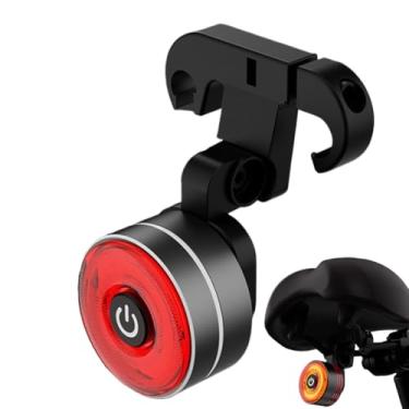 Imagem de Luz traseira para bicicleta – luz traseira de bicicleta com sensor inteligente – alto lúmens, recarregável por USB, lanterna à prova d'água, lanterna liga/desliga automática, acessórios de ciclismo