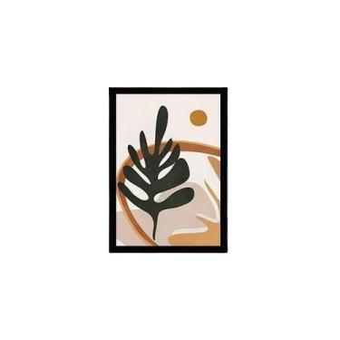 Imagem de Quadro Folhagem Abstrato 24X18Cm - Com Vidro - Quadros On-Line