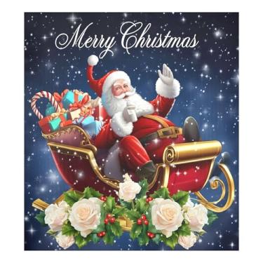 Imagem de SEHANY Capa magnética para lava-louças de Papai Noel, adesivos magnéticos para decoração de Natal antiarranhões para painel de geladeira e lava-louças, decoração de Natal de cozinha doméstica 58 x 66