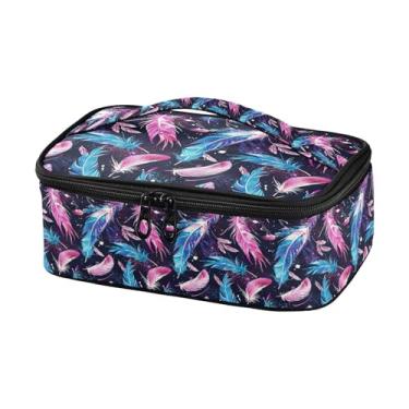 Imagem de GUIJI Lancheira com isolamento de penas brilhantes, à prova de vazamento, lancheira para mulheres e homens, lancheira portátil para trabalho, piquenique, viagens