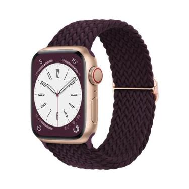 Imagem de Pulseira De Elástico Trançado Solo Loop Para Apple Watch De 45mm 44mm 