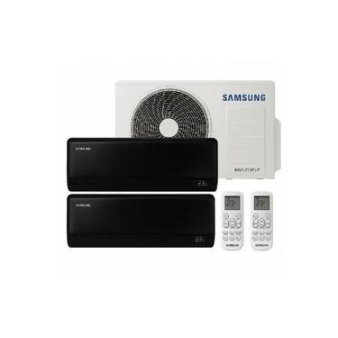 Imagem de Ar Condicionado Multi Bi Split Samsung Wind Free Black 18000 BTUs 1x9000+1x12000 QF Inverter 220V