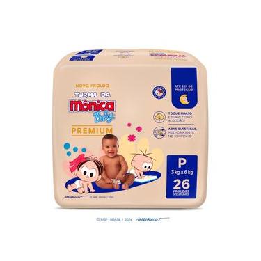 Imagem de Fralda Turma da Mônica Baby Premium Jumbo P com 26un