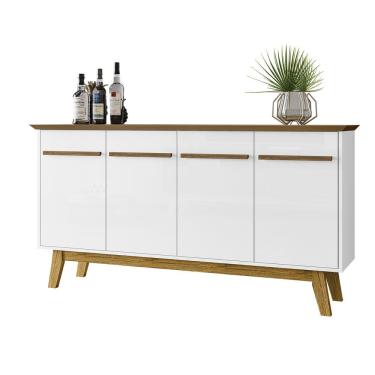 Imagem de Aparador Buffet Opala Cinamomo Com Branco - Bechara