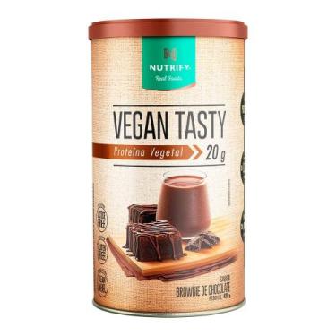 Imagem de Proteína Vegetal em Pó Vegan Tasty Nutrify 420g, Brownie de Chocolate
