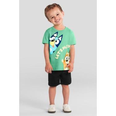 Imagem de Camiseta infantil menino da Bluey Brandili 1, Verde, 3