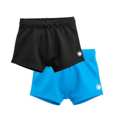 Imagem de Kit 2 Sungas Boxer Lisas com Cordão Verão Praia Piscina Verão Sunga Bo