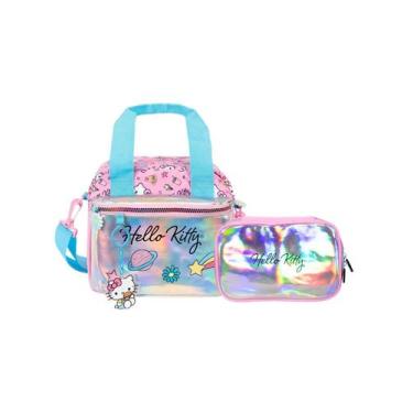 Imagem de Kit Hello Kitty Metallic Lancheira Térmica + Estojo Box Luxo - Xeryus