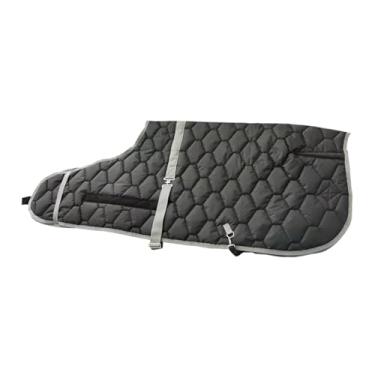Imagem de YIJU Manta de inverno para cavalos, roupa para cavalos, clima frio, impermeável e respirável, ideal para transporte em estábulos e fazendas, Preto 60cm