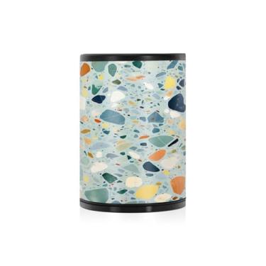 Imagem de Wassud Cinzeiro de carro de liga de alumínio para piso de terraço colorido com tampa Cinzeiro de carro à prova de cheiro à prova de vento cinzeiro de viagem para SUV, caminhão, escritório, casa