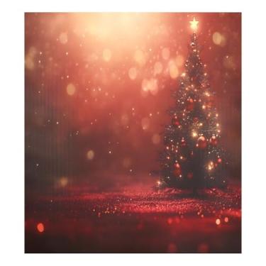 Imagem de STAYTOP Capa magnética para máquina de lavar louça, árvore de Natal e estrelas, 58 x 66 cm, capa decorativa para geladeira para porta da frente, adesivo magnético para máquina de lavar, painel de