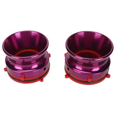 Imagem de Grcfumo 1 par de adaptadores de hub Nab, adaptador de conexão para carretel, adaptador de hub de liga de alumínio, adequado para todos os tipos de gravadores de fita de carretel a (Roxa)