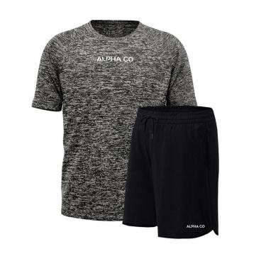 Imagem de Kit  Bermuda+Camiseta Dry Fitness Academia Alpha Co-Masculino