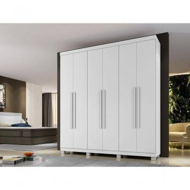 Imagem de Roupeiro Milão 6 Portas 3 Gavetas Benetil Branco