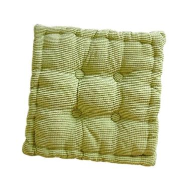 Imagem de predolo Almofada de assento em formato de biscoito, moderna e decorativa, para cadeira, chão, ideal para meditação, ideal para, sofá, quarto ou, Amarelo Verde