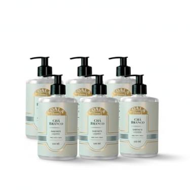 Imagem de Kit com 6 - Coala Sabonete Liquido Maos e Corpo Limpa Hidrata Perfuma 500ml Cha Branco - O Melhor!!