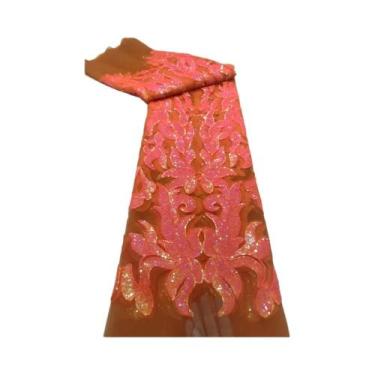 Imagem de Tecido De Rede Com Lantejoulas Africanas De Alta Qualidade, Tule Franc