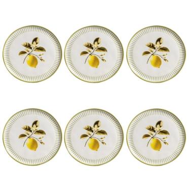 Imagem de Conjunto De Pratos Rasos 06 Peças Bio Lemon Porto Brasil
