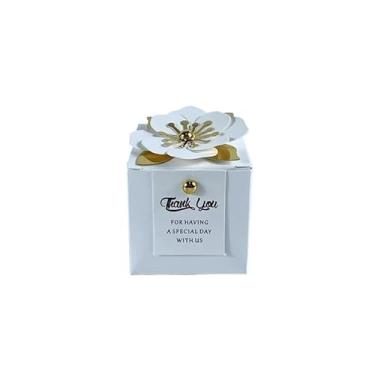 Imagem de GTIANHE-TAN Pequenas caixas de presente para lembrancinhas de festa, pacote a granel, embalagem versátil (branco branco, 20 peças_6,5 x 6,5 cm)