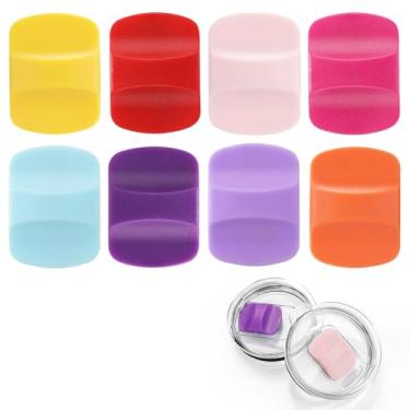 Imagem de 8 peças de substituição deslizante magnético de tampa, bloco de pressão magnético de substituição, compatível com tampas YETI 283 g, 473 ml, 590 ml, 850 g (cor 08)