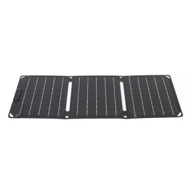Imagem de Luocute Painel Solar Dobrável de 30 W, Carregador Solar Portátil Monocristalino de Alta Eficiência Com Portas Duplas Tipo C, para Acampamento, Caminhada, Viagem Ao Ar Livre, Telefone,