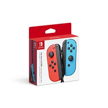 Imagem de Nintendo, Controle Nintendo Switch, Joy-Con, Esquerdo e Direito, Versátil, Azul Neon e Vermelho Neon