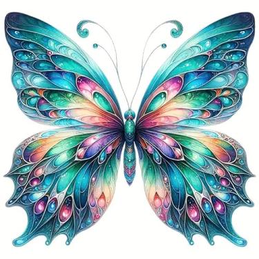 Imagem de Adesivos de vinil de PVC coloridos de borboleta para carros, adesivos autoadesivos à prova d'água para carros, laptops, caminhões, motocicletas, parede, janela, bagagem, capa de arranhão, decoração de