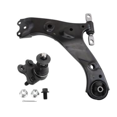 Imagem de TRQ Braço de controle inferior dianteiro esquerdo com conjunto de junta esférica inferior do lado do motorista compatível com Toyota Highlander 2020-2023