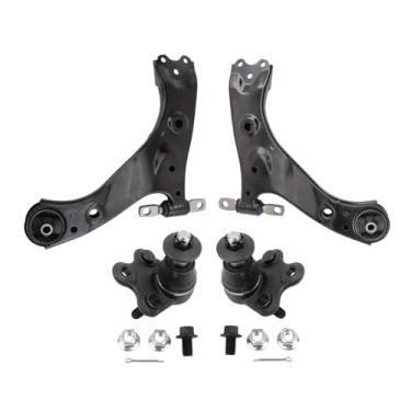 Imagem de TRQ Braço de controle inferior dianteiro com conjunto de junta esférica inferior do lado do motorista e do passageiro compatível com Toyota Highlander 2020-2023