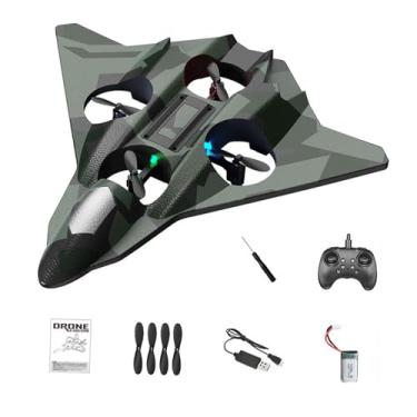 Imagem de simhoa Avião de controle remoto com rotação, USB, leve, jato de, brinquedo para crianças e meninos, 2.4GHz, quadricóptero RC, Verde