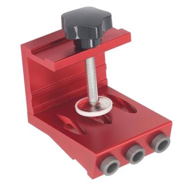 Imagem de Acouto Conjunto de Gabarito de Furo de Bolso - de Perfuração de Passador de Liga de Alumínio para Projetos de Carpintaria DIY, Fácil de Usar e