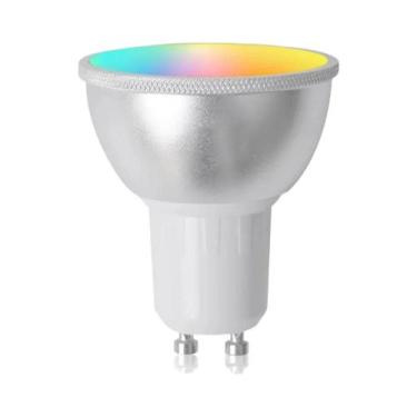 Imagem de Lâmpada LED Inteligente GU10 Zigbee RGBCW Regulável Controle Por Voz T
