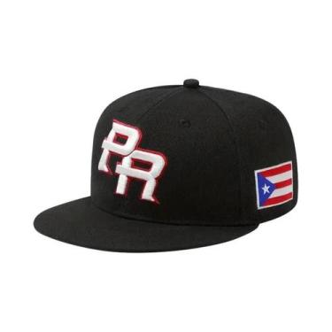 Imagem de Boné De Beisebol Com Aba Reta PR Porto Rico, Chapéu De Sol Hip Hop, Mo