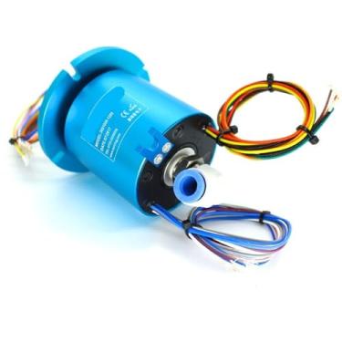 Imagem de 1 peça de juntas de uniões rotativas de ar com 12 fios 5A Anel deslizante elétrico de corrente G1/10.2 cm Porta 8-10 mm Tamanho do tubo