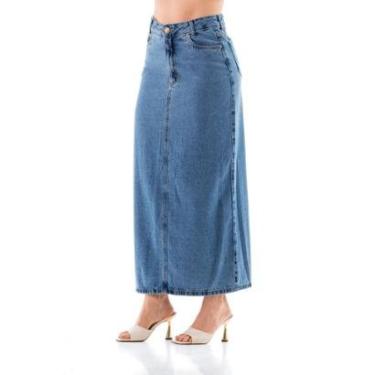 Imagem de Saia Jeans Feminina Arauto Maxi Longa-Feminino