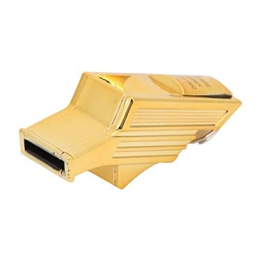 Imagem de KIMISS Apito de Treinamento de árbitro Profissional ABS para Futebol, Basquete e Vôlei - Som Alto e Claro Com Cordão Ajustável (Ouro)