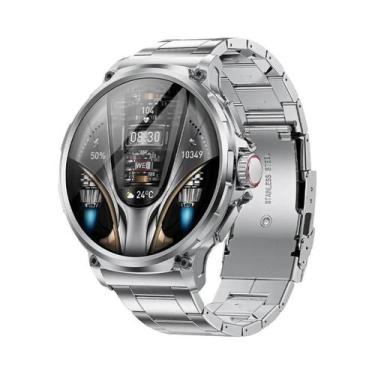 Imagem de Relógio Inteligente Bluetooth HD Grande Para Homens 1.85" Com GPS, Bat