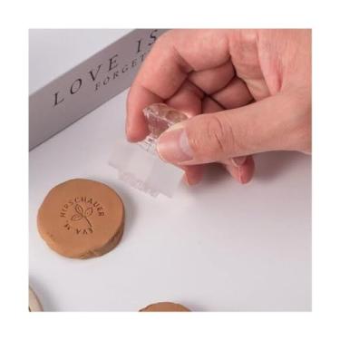 Imagem de Carimbos de cerâmica personalizados para argila, ferramenta de cerâmica acrílica personalizada, carimbo de cerâmica feito à mão para amantes de ceramistas DIY
