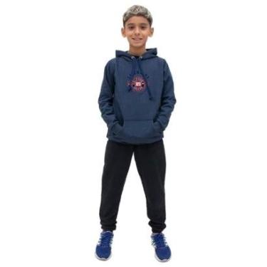 Imagem de Casaco Moletom de Frio Infantil Menino Estampa Legenday Com Calça Lisa Costuras Reforçadas Macio-Masculino