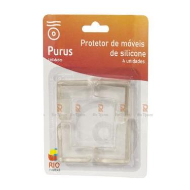 Imagem de Kit 4 Protetor De Silicone Quina Canto Mesa Bebê Criança - Purus Utili
